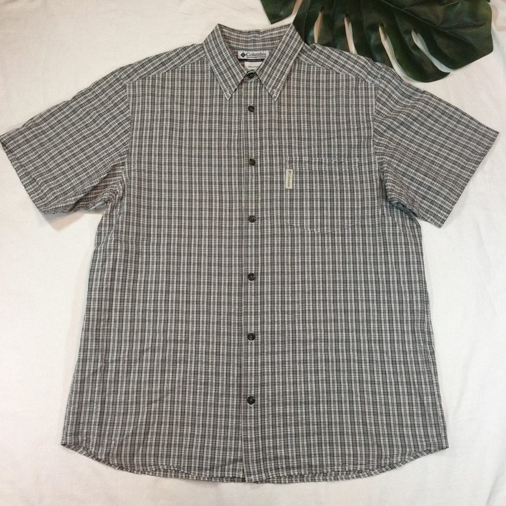 COLUMBIA | plaid one pocket button down shirt men’s sz L